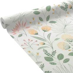 Sale Papier peint intissé EVIE coloris vert et jaune d'or - 4MURS Papiers Peints