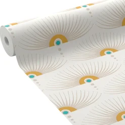 Clearance Papier peint intissé FELICIE coloris blanc - 4MURS Papiers Peints
