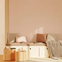Discount Papier peint intissé FLORENTINE coloris rose poudré - 4MURS Papiers Peints