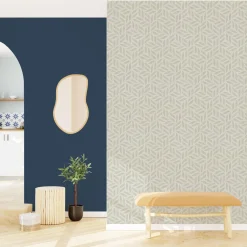 Online Papier peint intissé FLORENTINE PEARL coloris sable beige - 4MURS Papiers Peints