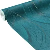Outlet Papier peint intissé FRISSON coloris bleu paon - 4MURS Papiers Peints