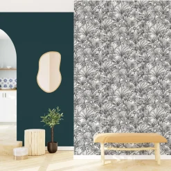New Papier peint intissé JEBHA coloris anthracite - 4MURS Papiers Peints