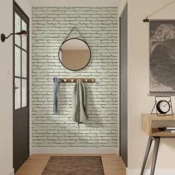 Outlet Papier peint intissé JEFFERSON coloris blanc - 4MURS Papiers Peints