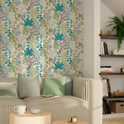 New Papier peint intissé JOHANNA coloris multicolore - 4MURS Papiers Peints