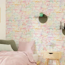 Clearance Papier peint intissé JOY coloris multicolore - 4MURS Papiers Peints