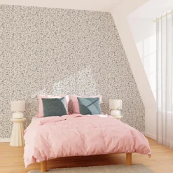Discount Papier peint intissé JOYCE coloris noir et ocre - 4MURS Papiers Peints