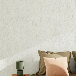 Sale Papier peint intissé JULIANA coloris blanc - 4MURS Papiers Peints
