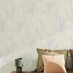 Online Papier peint intissé LORELLA coloris blanc / doré - 4MURS Papiers Peints