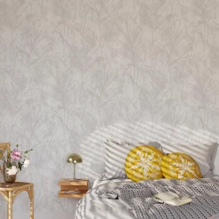New Papier peint intissé LORELLA coloris blanc - 4MURS Papiers Peints