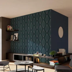 Best Papier peint intissé LUXURY coloris bleu nuit - 4MURS Papiers Peints