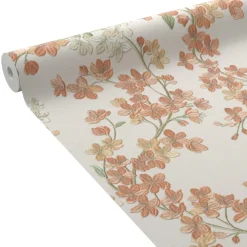 Online Papier peint intissé LYSIA coloris beige et rose orangé - 4MURS Papiers Peints
