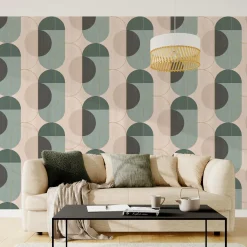 Clearance Papier peint intissé NAKILA coloris vert d'eau - 4MURS Papiers Peints