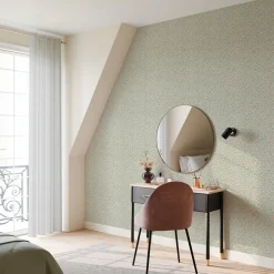 Fashion Papier peint intissé NAOMI coloris vert et rose - 4MURS Papiers Peints