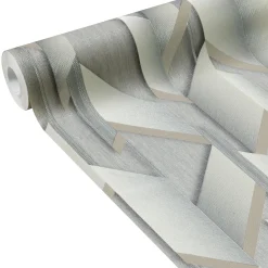 Fashion Papier peint intissé NIKOLAI coloris gris perle - 4MURS Papiers Peints