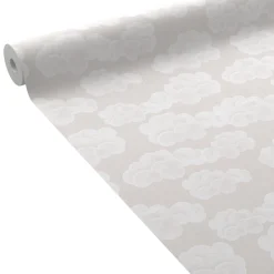 Sale Papier peint intissé NUVOLE coloris rose pastel - 4MURS Enfant Papiers Peints Enfant|Papiers Peints