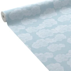 New Papier peint intissé NUVOLE coloris bleu ciel - 4MURS Enfant Papiers Peints Enfant|Papiers Peints