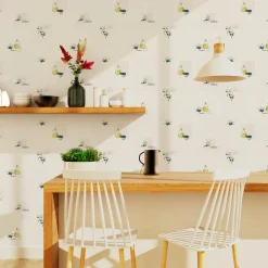 Online Papier peint intissé OLIO coloris blanc cassé - 4MURS Papiers Peints