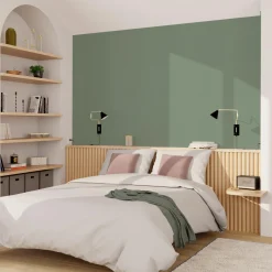 Best Papier peint intissé PALAZZO coloris vert de gris - 4MURS Papiers Peints