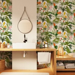 Outlet Papier peint intissé PARADISE coloris multicolore - 4MURS Papiers Peints