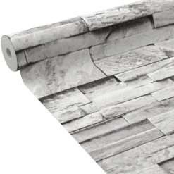 Sale Papier peint intissé PAREMENT coloris Gris clair - 4MURS Papiers Peints
