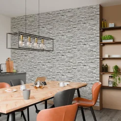 Sale Papier peint intissé PAREMENT coloris Gris clair - 4MURS Papiers Peints