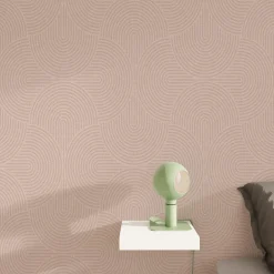 Discount Papier peint intissé RAFAELLA coloris rose poudré - 4MURS Papiers Peints