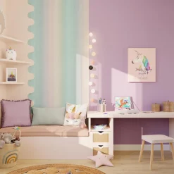 Sale Papier peint intissé RAINBOW coloris multicolore - 4MURS Enfant Papiers Peints Enfant|Papiers Peints