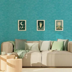 Outlet Papier peint intissé RAVENNE coloris bleu turquoise - 4MURS Papiers Peints