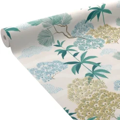 Clearance Papier peint intissé TAYA coloris bleu azur - 4MURS Papiers Peints
