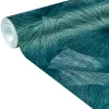 Outlet Papier peint intissé YANG coloris bleu paon - 4MURS Papiers Peints