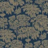 Clearance Papier peint intissé YSABEL coloris bleu profond et doré - 4MURS Papiers Peints