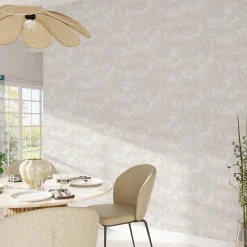 New Papier peint intissé YVELINE coloris beige - 4MURS Papiers Peints