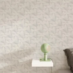 Clearance Papier peint intissé ZENITH coloris blanc perlé - 4MURS Papiers Peints