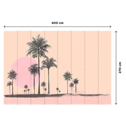 Clearance Papier peint panoramique XL MIAMI WALK 400 x 270 cm rose abricot Papiers Peints Panoramiques|Papiers Peints
