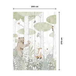 Fashion Papier peint panoramique L CALM FOREST SMALL LIFE 200 x 270 cm - Enfant Décors Panoramiques Enfant|Papiers Peints Enfant