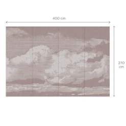 Clearance Papier peint panoramique XL NUBE 400 x 270 cm vieux rose - 4MURS Papiers Peints Panoramiques|Papiers Peints