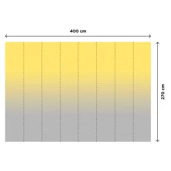 Fashion Papier peint panoramique XL MYRIEL 400 x 270 cm jaune et gris perle Papiers Peints Panoramiques|Papiers Peints