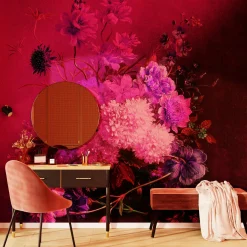 Fashion Papier peint panoramique XL GRAPPOLO 300 x 270 cm fuchsia - 4MURS Papiers Peints Panoramiques|Papiers Peints