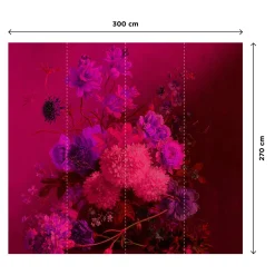 Fashion Papier peint panoramique XL GRAPPOLO 300 x 270 cm fuchsia - 4MURS Papiers Peints Panoramiques|Papiers Peints