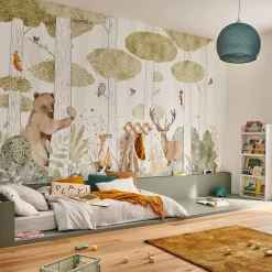 Best Papier peint panoramique XL CALM FOREST LIFE 400 x 270 cm - Enfant Décors Panoramiques Enfant|Papiers Peints Enfant