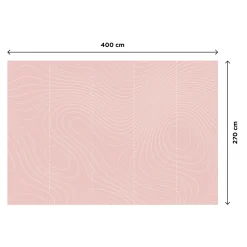 Sale Papier peint panoramique XL ZENNA 400 x 270 cm rose poudré - 4MURS Papiers Peints Panoramiques