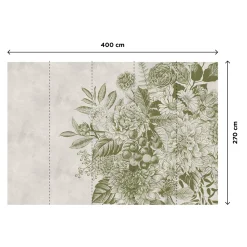 Best Papier peint panoramique XL RACIMO 400 x 270 cm vert olive - 4MURS Papiers Peints Panoramiques|Papiers Peints