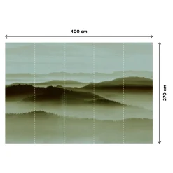 Clearance Papier peint panoramique XL DENALI 400 x 270 cm vert olive - 4MURS Papiers Peints Panoramiques|Papiers Peints