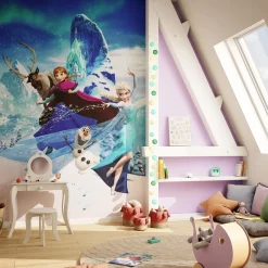 Hot Papier peint panoramique L LA REINE DES NEIGES 200 x 280 cm - 4MURS Enfant Décors Panoramiques Enfant|Papiers Peints Enfant