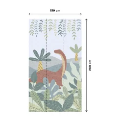 New Papier peint panoramique L DINOLO 159 x 280 cm - 4MURS Enfant Décors Panoramiques Enfant|Papiers Peints Enfant