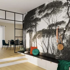 Clearance Papier peint panoramique XL BOSQUET 400 x 270 cm anthracite - 4MURS Papiers Peints Panoramiques|Papiers Peints