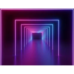 Clearance Papier peint panoramique XL NEON LIGHTS 350 x 255 cm - 4MURS Papiers Peints Panoramiques