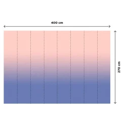 Clearance Papier peint panoramique XL MYRIEL 400 x 270 cm bleu urbain et rose poudré Papiers Peints Panoramiques|Papiers Peints