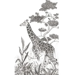 Sale Papier peint panoramique L BLACK JUNGLE GIRAFE 150 x 270 cm - Enfant Papiers Peints Enfant|Papiers Peints Panoramiques
