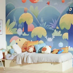 Hot Papier peint panoramique XL MONSTER PARADISE 300 x 270 cm - Enfant Décors Panoramiques Enfant|Papiers Peints Enfant